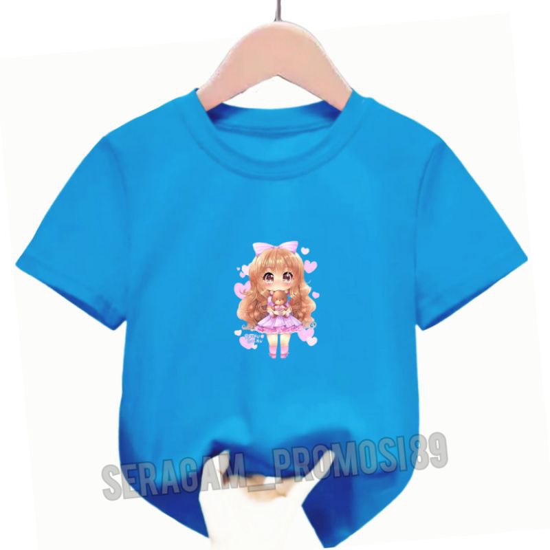 Atasan Kaos Anak Perempuan ROCKU SOCKU / Baju Kaos Anak Perempuan / Kaos Anak perempuan Tanggung / Kaos Santai Anak Anak / Kaos Katun Pendek Anak