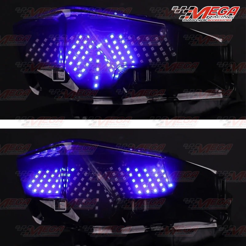 Lampu Stop Belakang Vario Led 125 150 New Set Reflektor + Mika Impor Model Coloseum 8 Mode Stoplamp Bintik Running Vario125 &amp; Vario150 2019 2020 2021 2022 2023