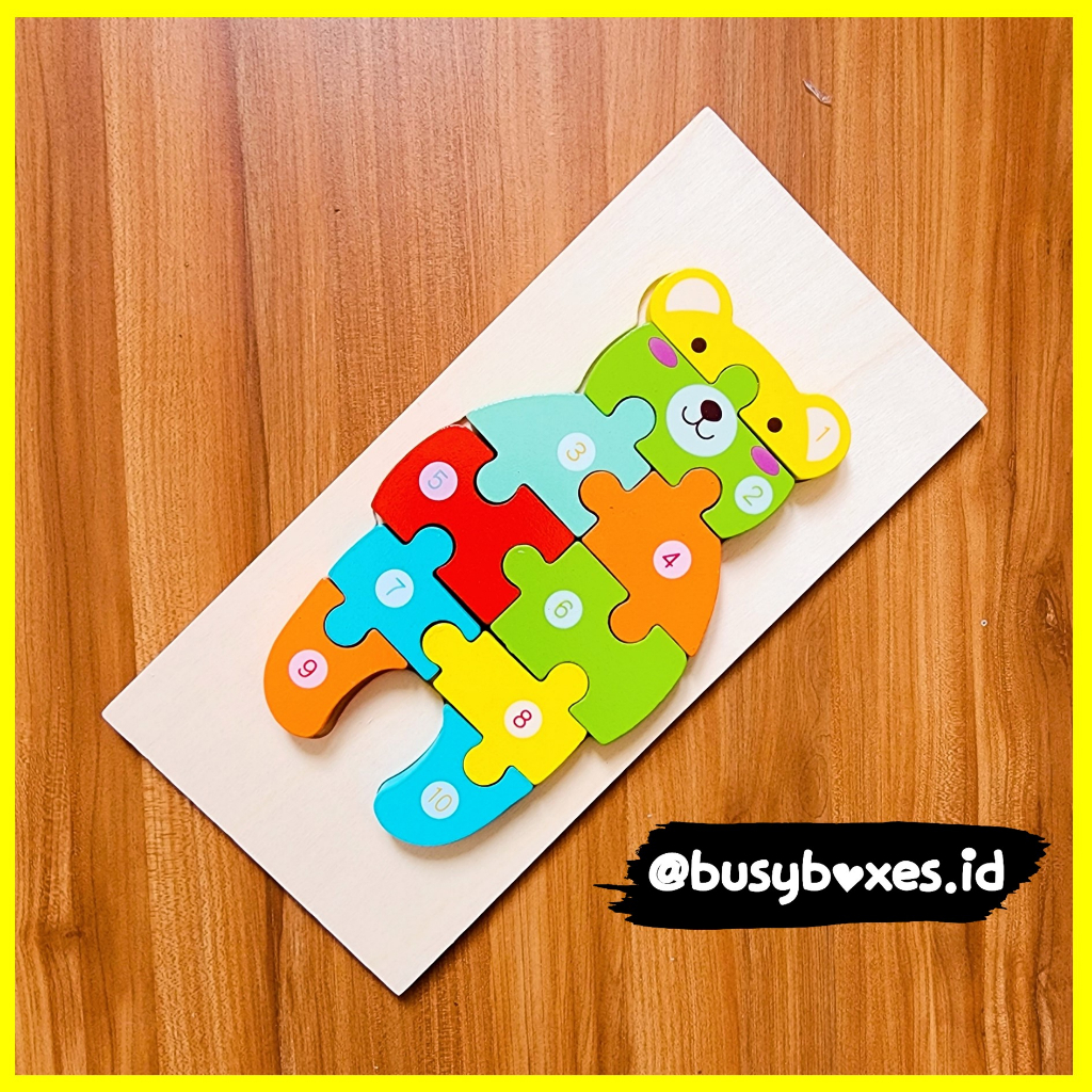 [busyboxes.id] Mainan Edukasi anak Puzzle Kayu Wooden Toys Puzzle 3D dino