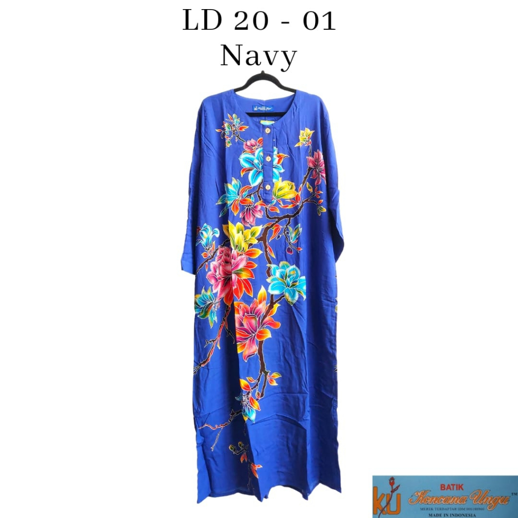 AS Longdress Batik Kencana Ungu LD 106cm - 112cm Busui