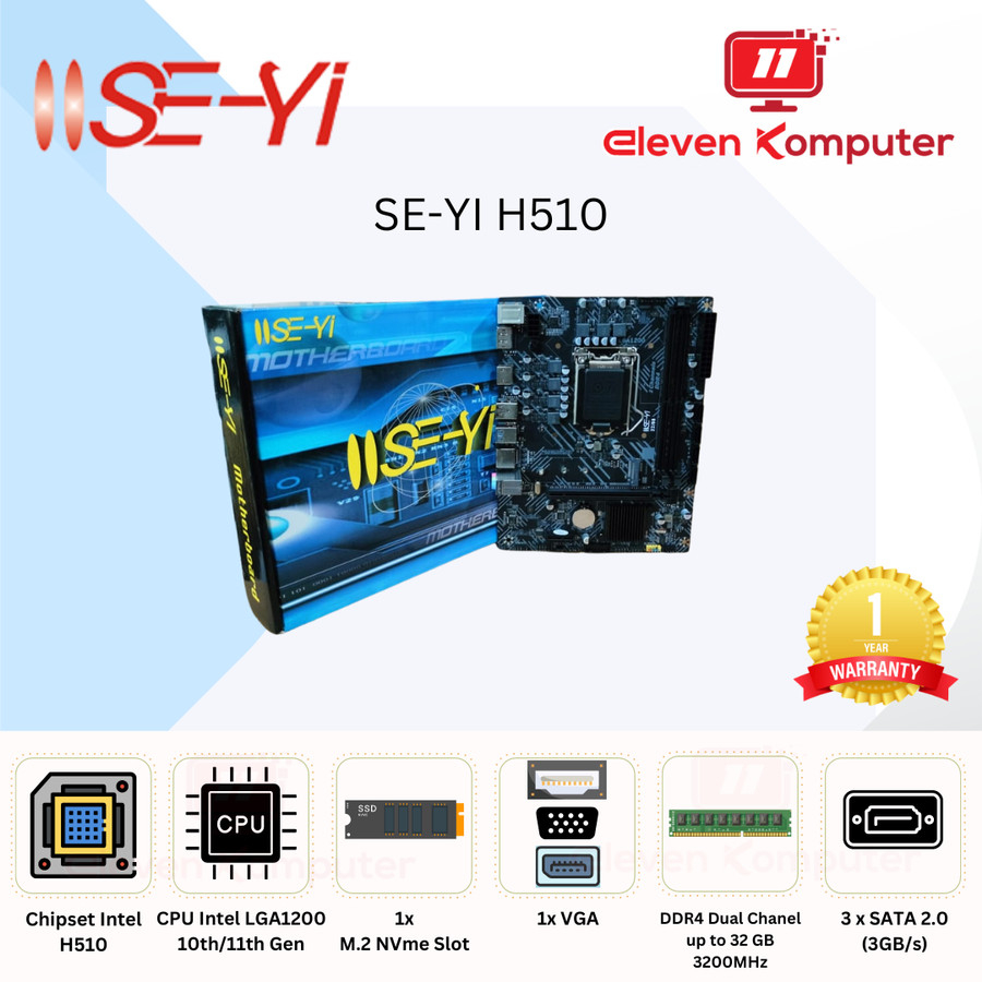 Motherboard SE-YI H510 (LGA1200, DDR4)