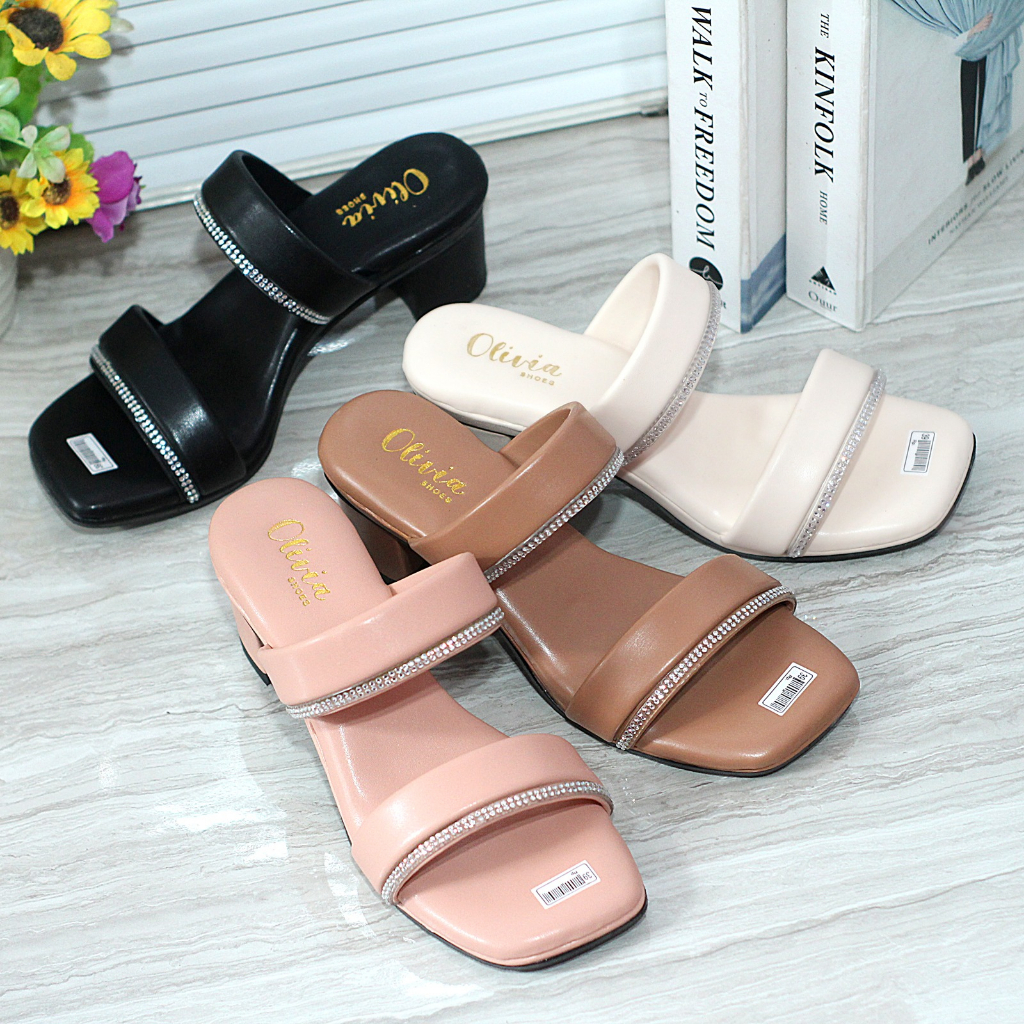 Sandal wanita hak tahu 5cm ban 2 - CLAIRA 01