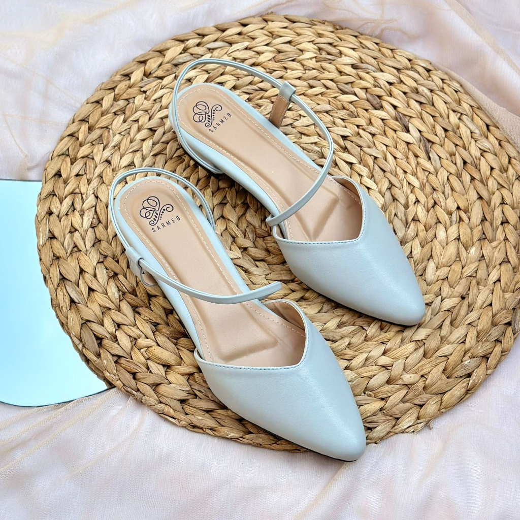 SARMER - MICHELLE HEELS 3CM LIGHT BLUE