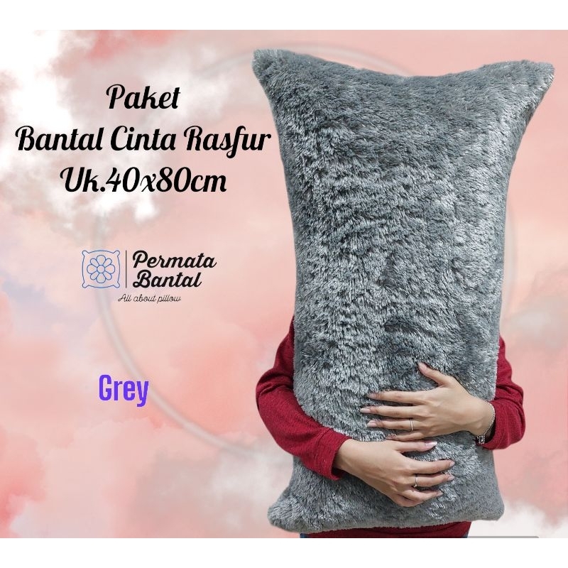 Paket Bantal Cinta Rasfur uk 40x80 Ada Resleting