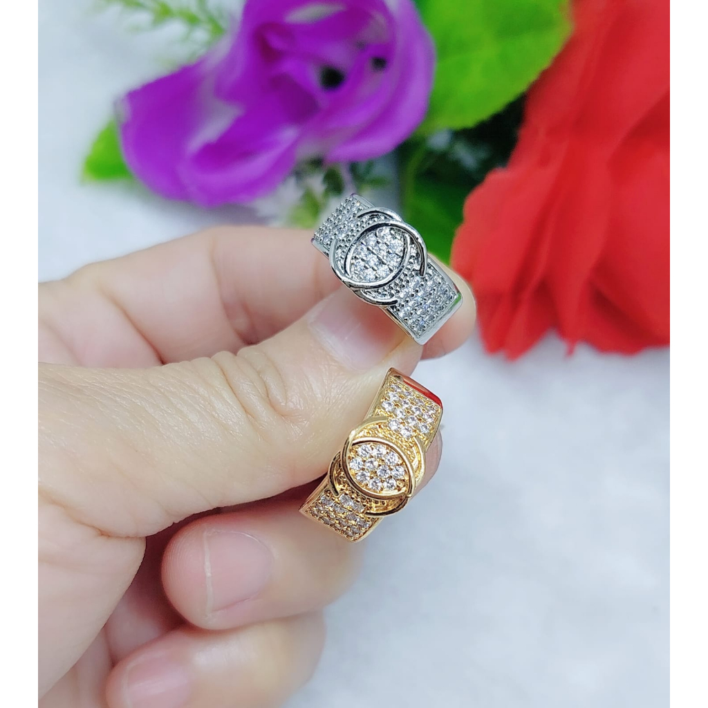 Cincin Xuping CC Permata Lapis Emas Perhiasan Fashion R135