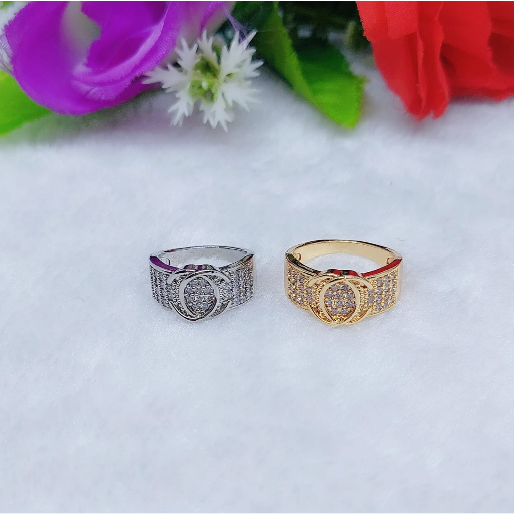 Cincin Xuping CC Permata Lapis Emas Perhiasan Fashion R135