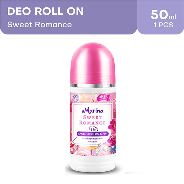 [ROLL ON 48JAM PERLINDUNGAN | 50ML | BPOM] Marina Anti Perspirant Deodorant 50ml - Fresh Sparkle  Glam Perfection - Sweet Romance_Cerianti