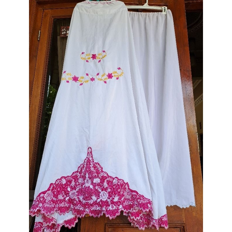 mukena dewasa preloved katun bordir