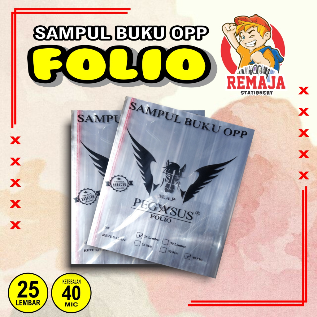 

Sampul plastik OPP tebal Ukuran Folio Isi 25 Lembar