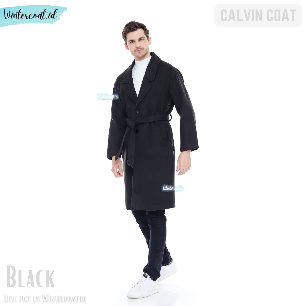 Long wool coat premium winter calvin men mantel pria import hangat high quality jacket jaket musim dingin man panjang wol big size jumbo oversize oversized