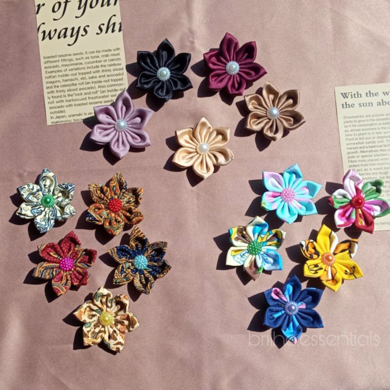 BROS BUNGA KAIN PERCA MOTIF POLOS SOUVENIR AKSESORIS