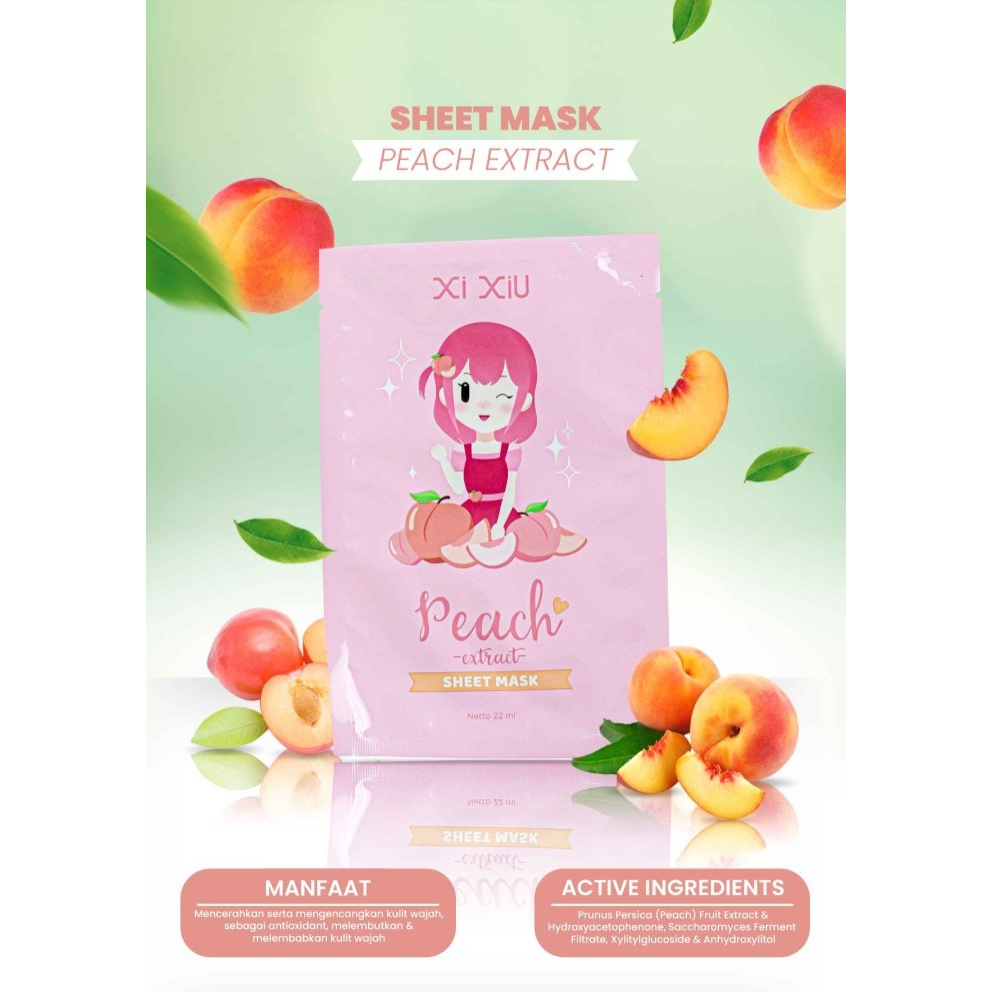 XI XIU FACE MASK SHEET MASK FRUITY SERIES Masker Wajah