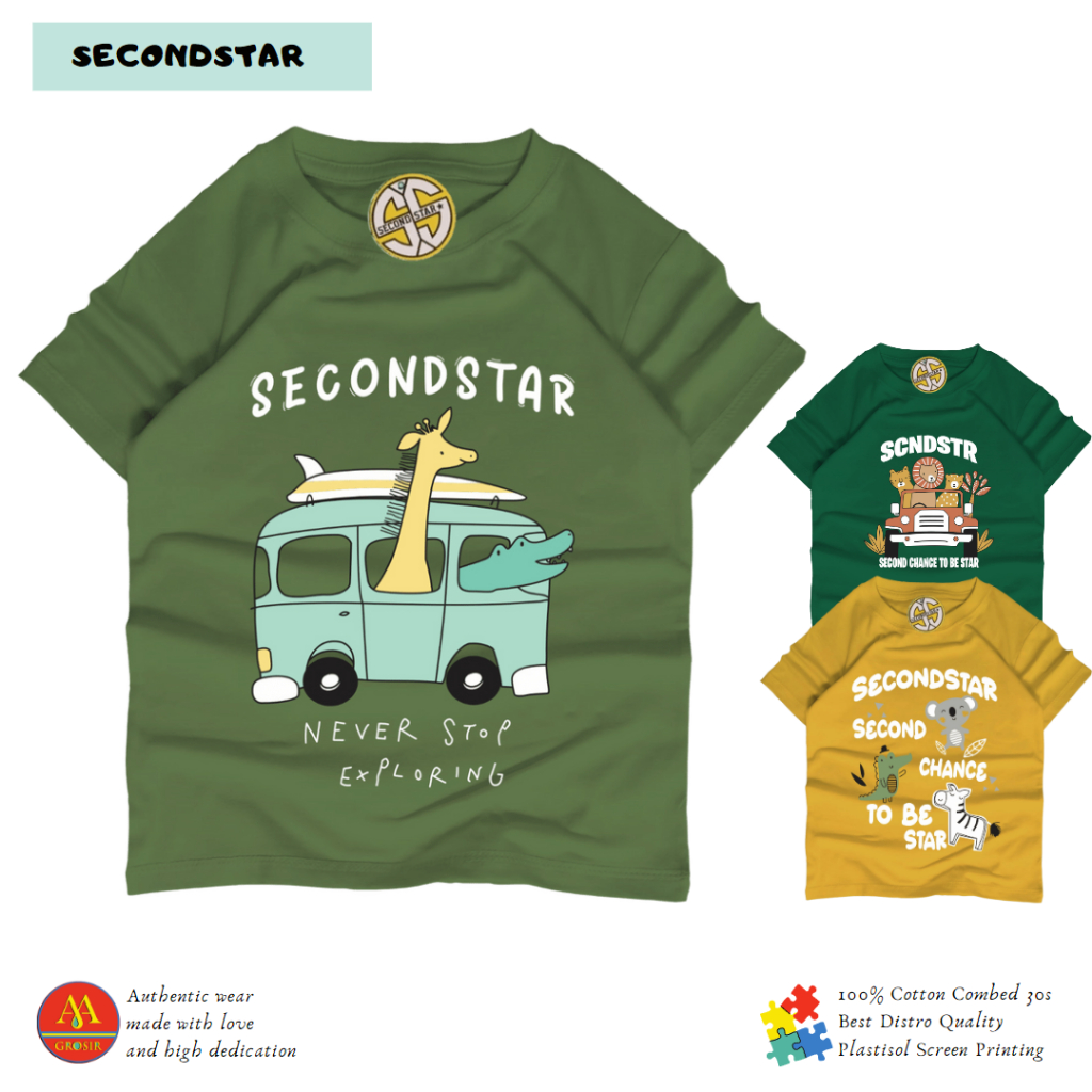 Baju Kaos Distro Anak Laki laki Perempuan Premium Umur 1-12 Tahun Bahan Cotton -AMR164