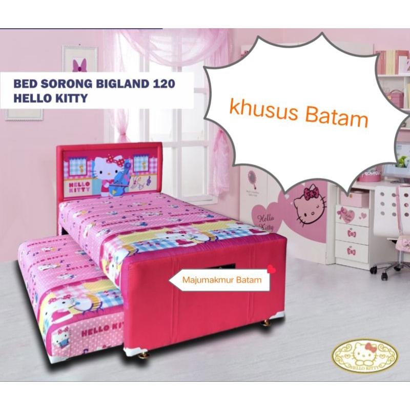TWINBED KASUR SORONG MOTIF HK BIGLAND UKURAN 120X200CM ( BATAM )