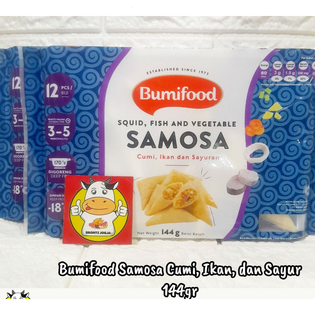 

BUMIFOOD SAMOSA CUMI IKAN SAYUR 144GR - FROZEN FOOD - BRONTZ JOGJA