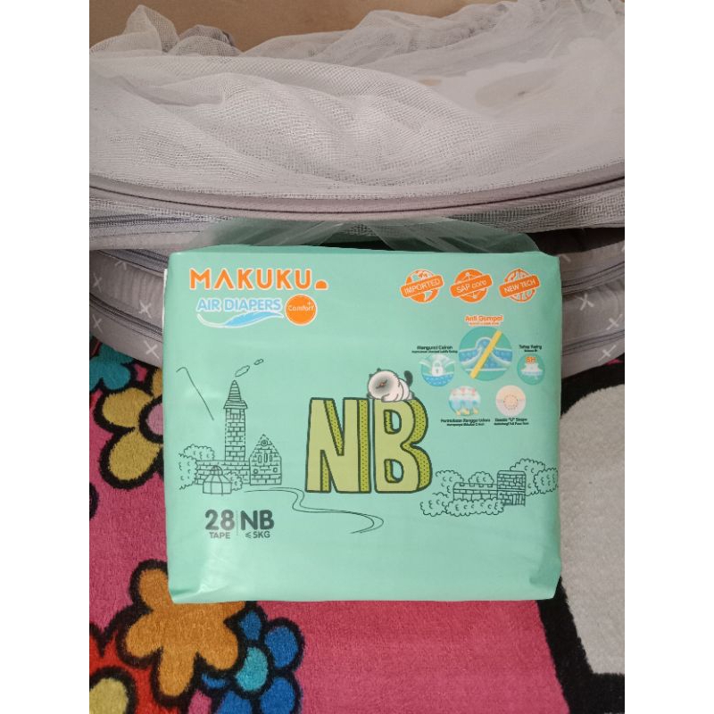 Makuku New Born Diapers 28 Tape | Pampers Bayi baru Lahir
