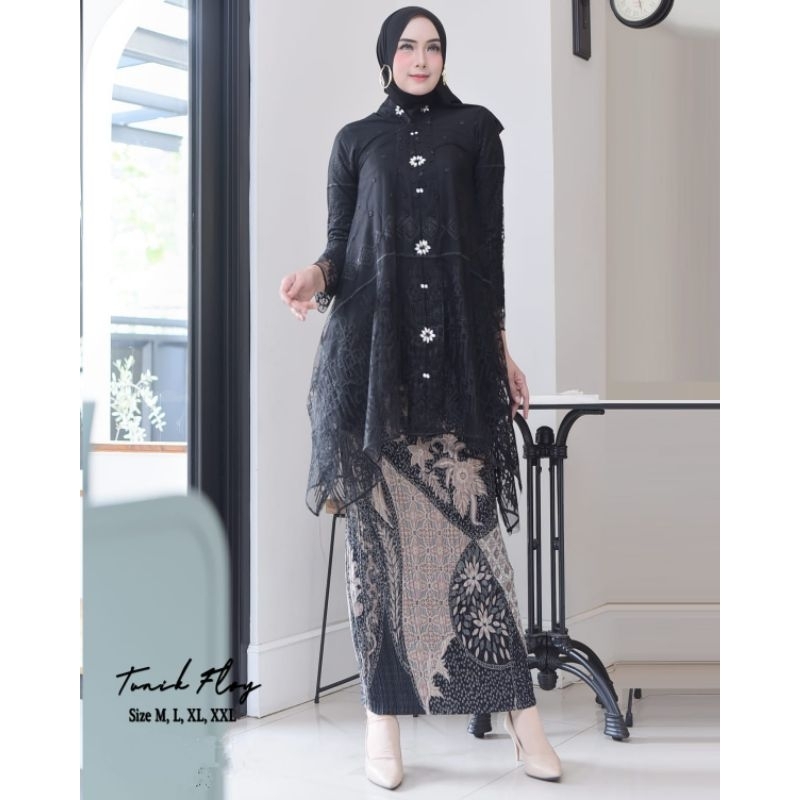 Stelan Kebaya Tunik Floy Payet  Original Butik