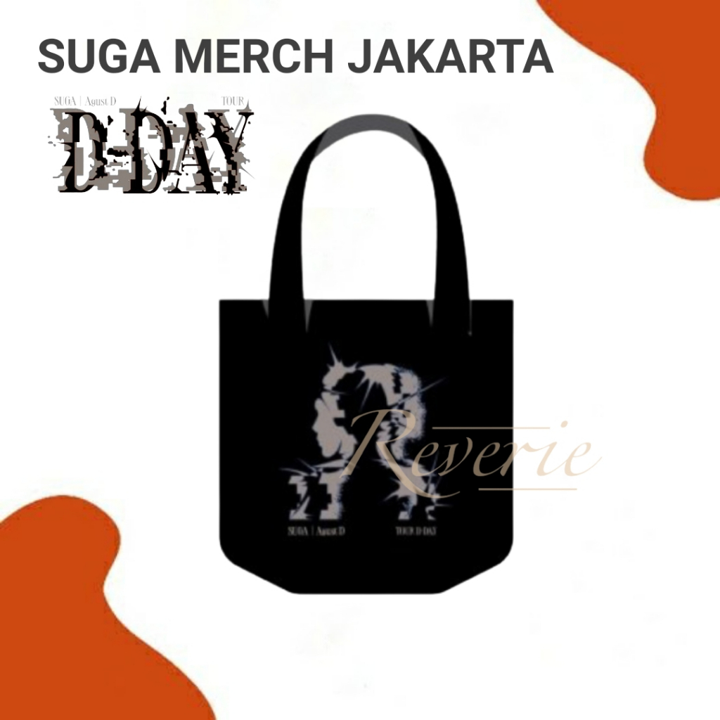 TOTE BAG SUGA DDAY TOUR JAKARTA MERCH TAS KANVAS AGUSTD D-DAY CONCERT BTS MIN YOONGI BANGTAN STYLE A