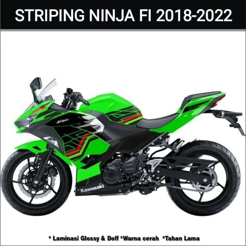STRIPING NINJA250 FI NEW 2018 - 2022 LIVERY NINJA 400 / DECAL STIKER KAWASAKI ALL NEW NINJA 250 FI /