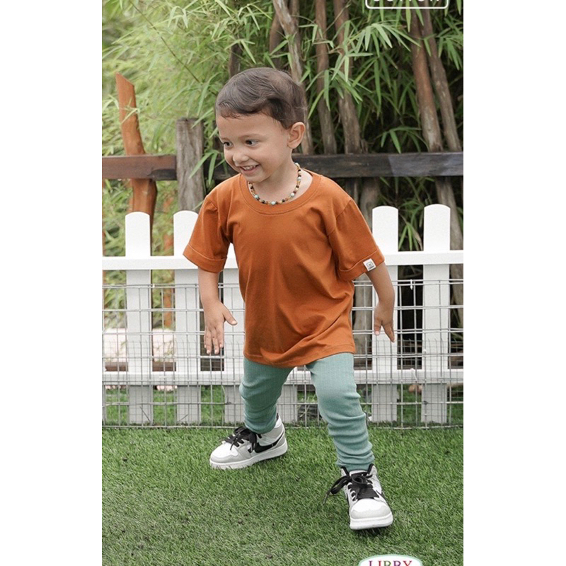 LEGGING JASPER anak libby earth colour series / legging Rib cotton Anak usia 0 - 6 th