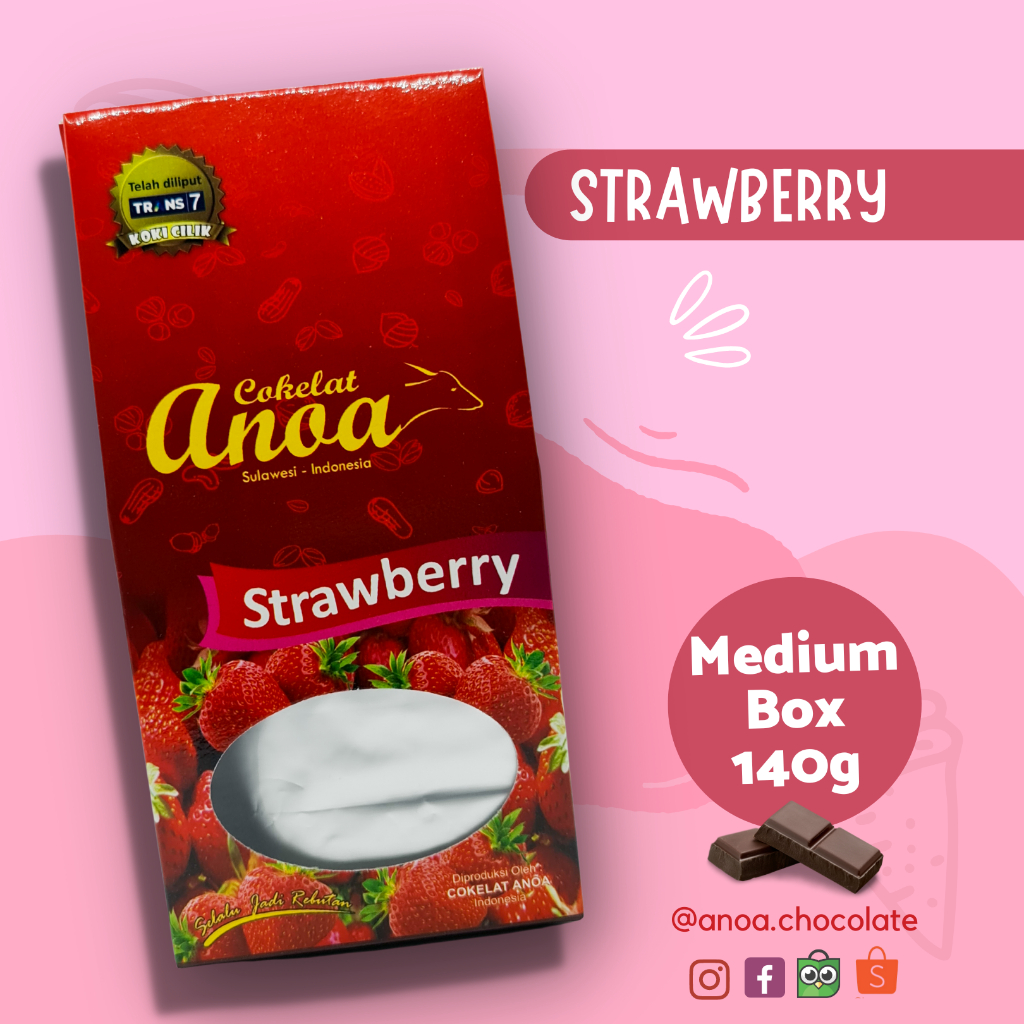 

Cokelat Strawberry Medium Box 140g