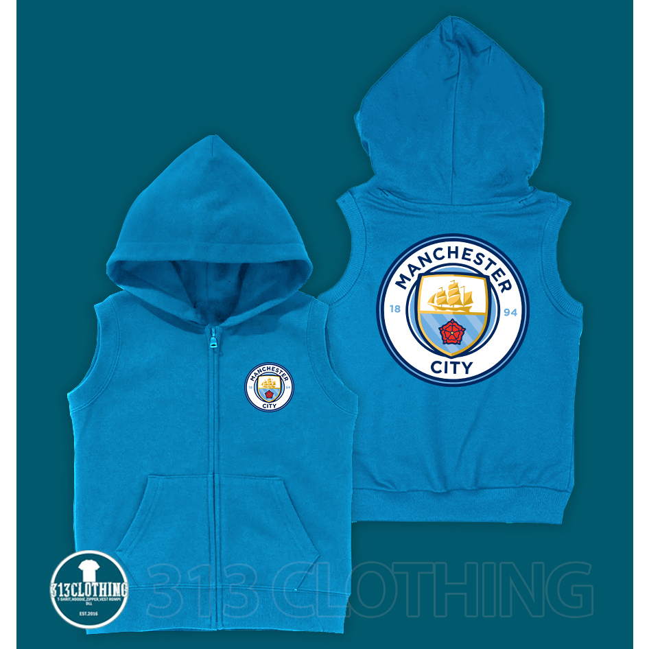 Vest Zipper Anak Manchester City Jaket Rompi Anak Manchester City