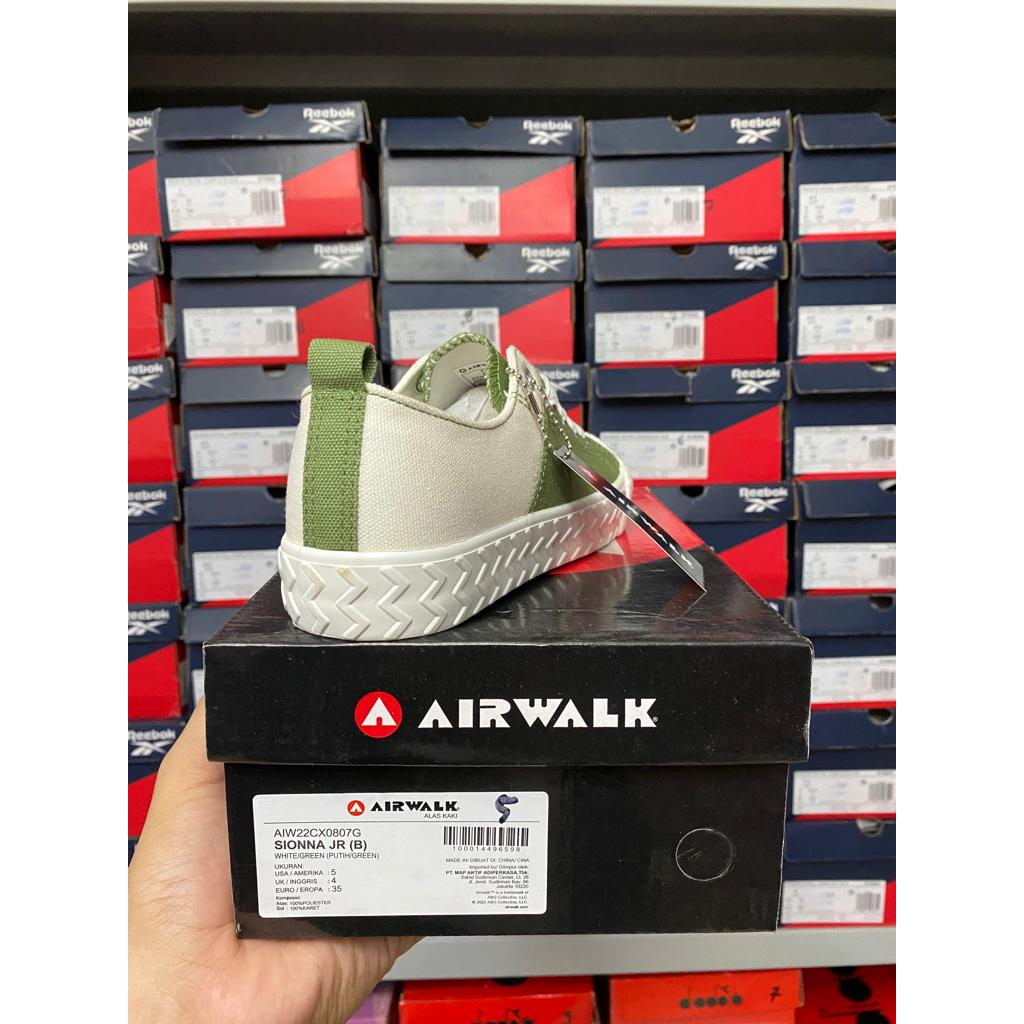 Sepatu anak Airwalk Sionna Jr White Green Kids Shoes Original