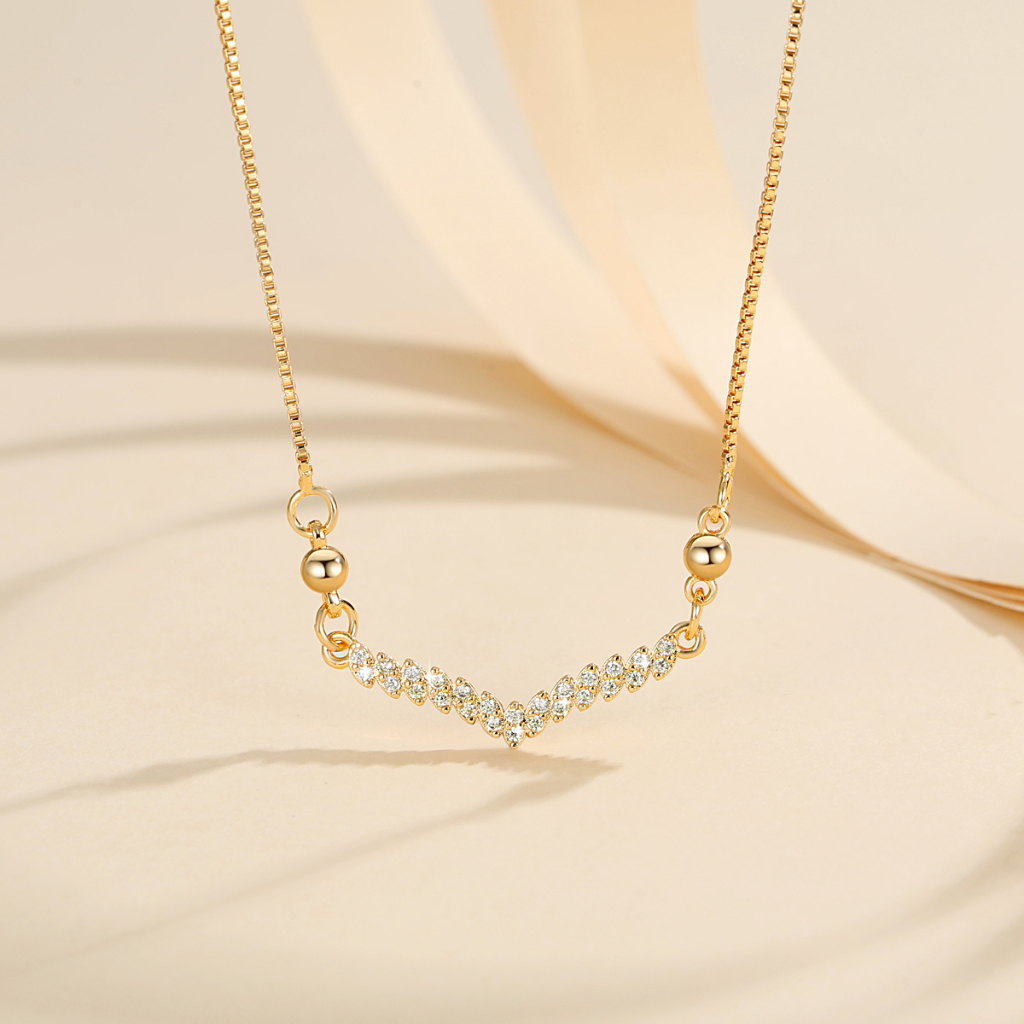 Y077 [COD✔] Kalung Titanium Wanita Anti Karat Kalung Wanita Liontin Full Diamond Kalung