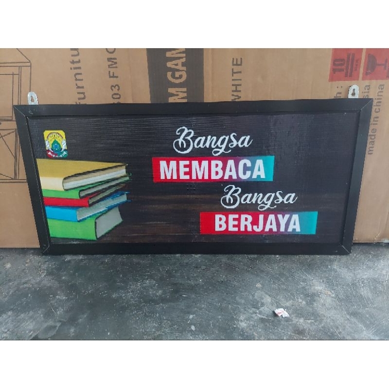 Plang Nama 35x75cm List Alumunium