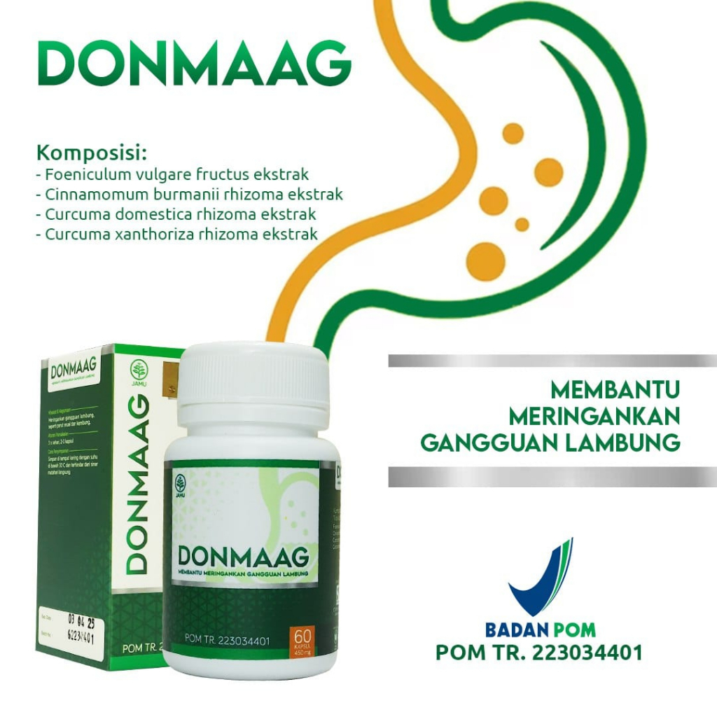 

Kapsul DONMAAG herbal Asam lambung dan Maag gangguan lambung