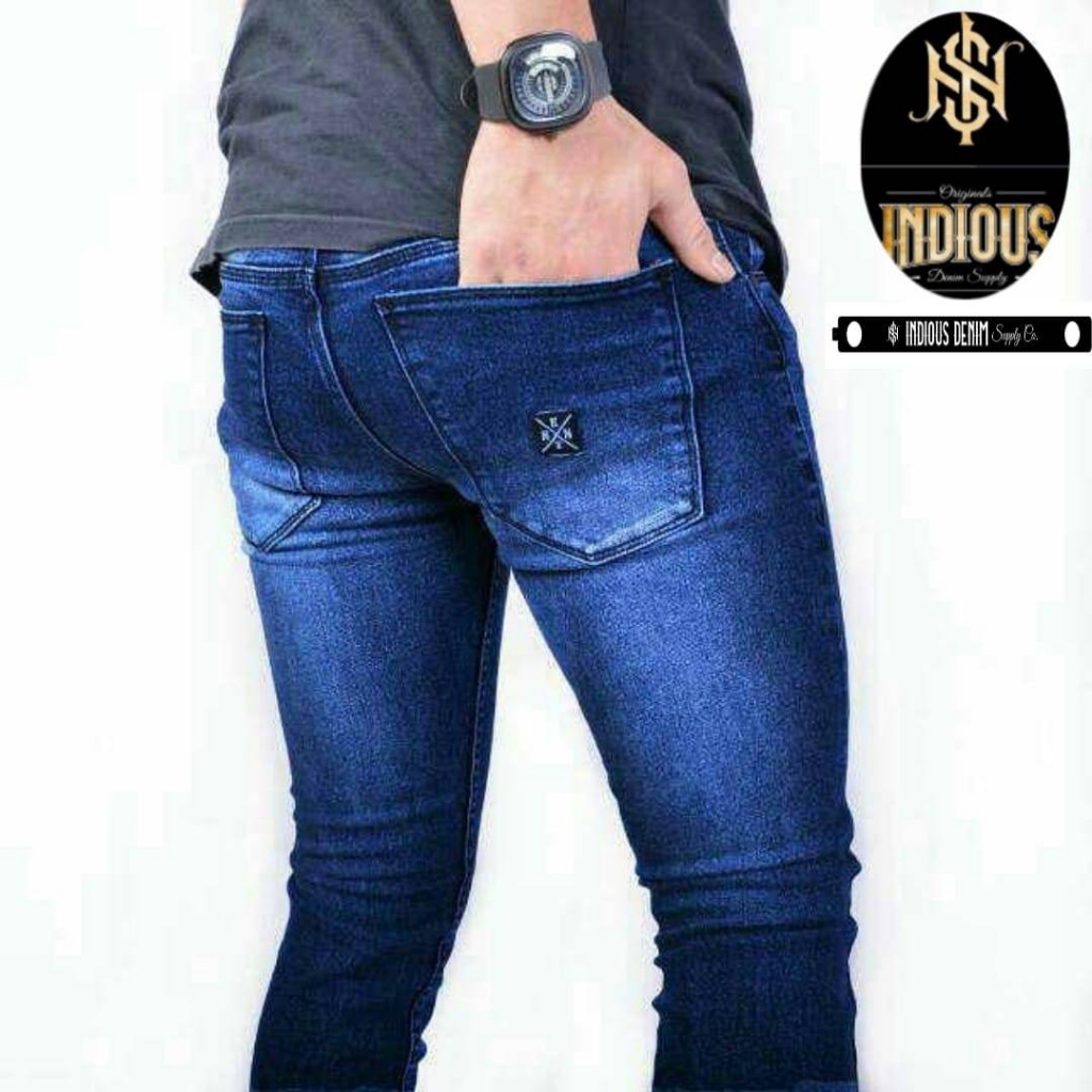 Celana jeans slimfit pria/celana jeans pria BIOWOSH/BISA COD/BAYAR DITEMPAT/TERBARU celana jeans sli