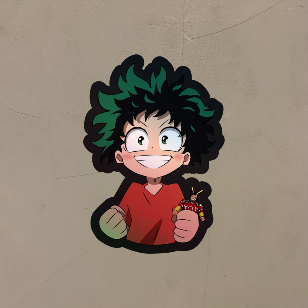 

Stiker Anime Hologram Izuku Midoriya Boku no Hero Case Hp dan Laptop 7 Cm