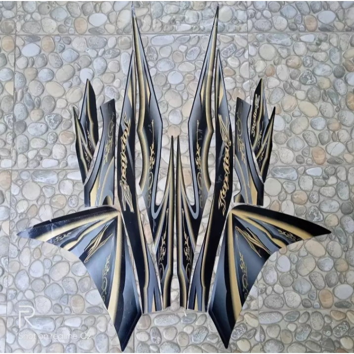 STIKER STRIPING LES LIST BODY MOTOR YAMAHA JUPITER Z ROBOT 2010 HITAM
