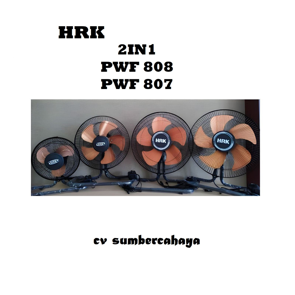 HRK Kipas Angin Meja Dan Dinding 2in1 10 Inch PWF 807 PWF807
