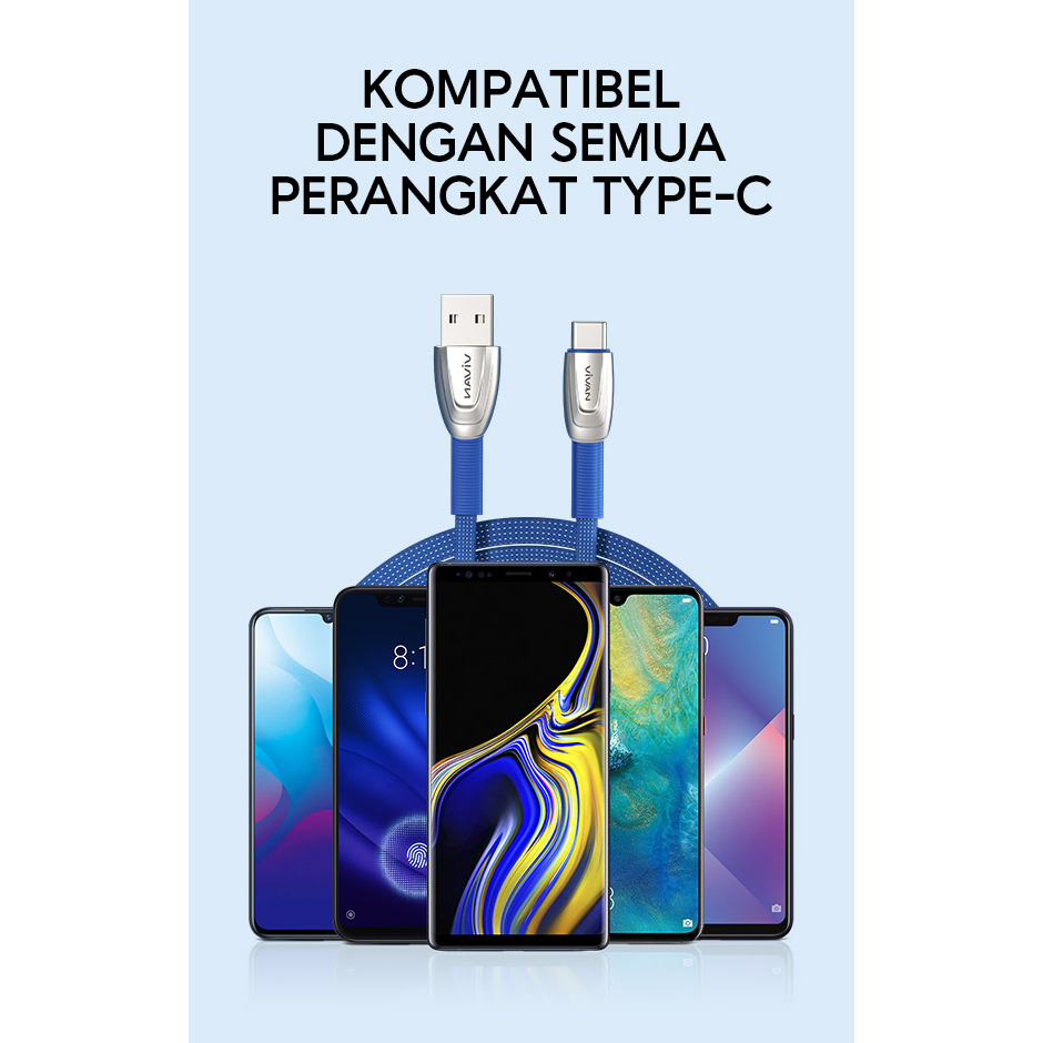 VIVAN Kabel Data Micro BTK-MS / Type C BTK-CS / Iphone BTK-LS  Fast Charging Original 3A - 1M - Garansi Resmi 1 Tahun