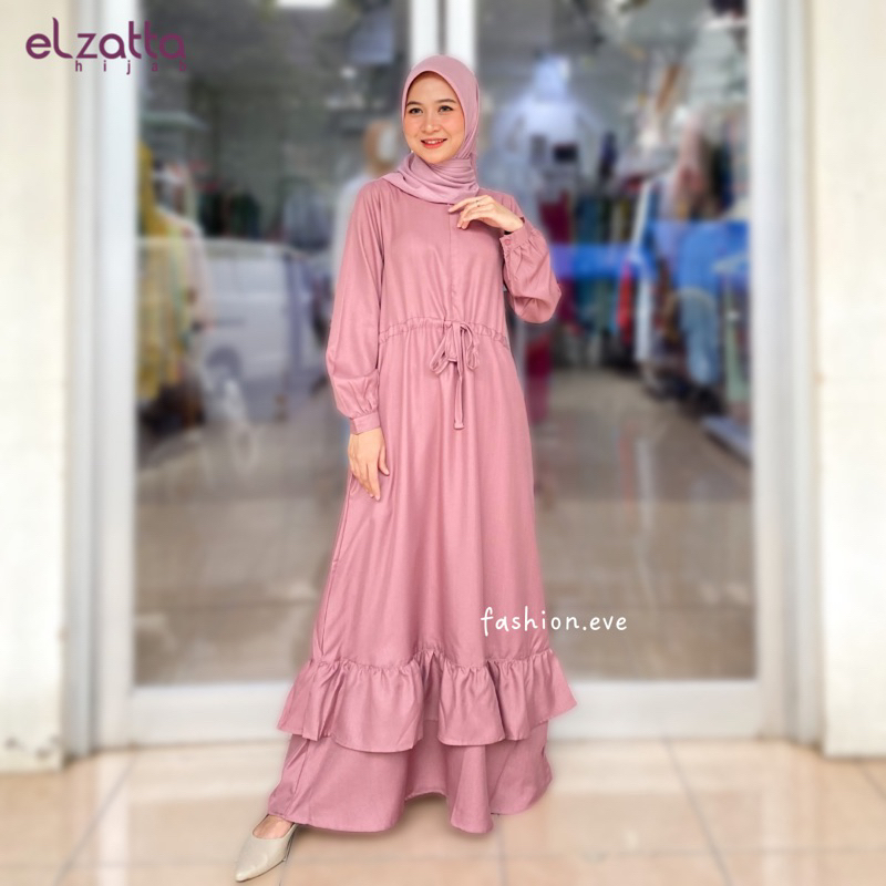 GAMIS WANALA NARA ELZATTA DRESS POLOS BUSUI FRENDLY SERUT PINGGANG TANGAN KANCING SELETING POLOS ELZ