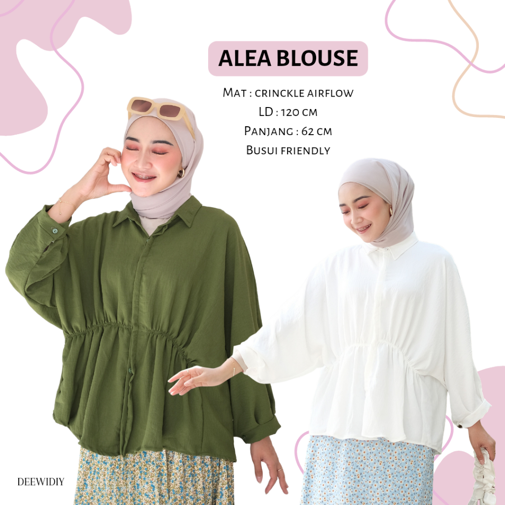 BLOUSE JUMBO WANITA / KEMEJA BUSUI WANITA / BAJU BATWING WANITA / ALEA BLOUSE DEEWIDIY