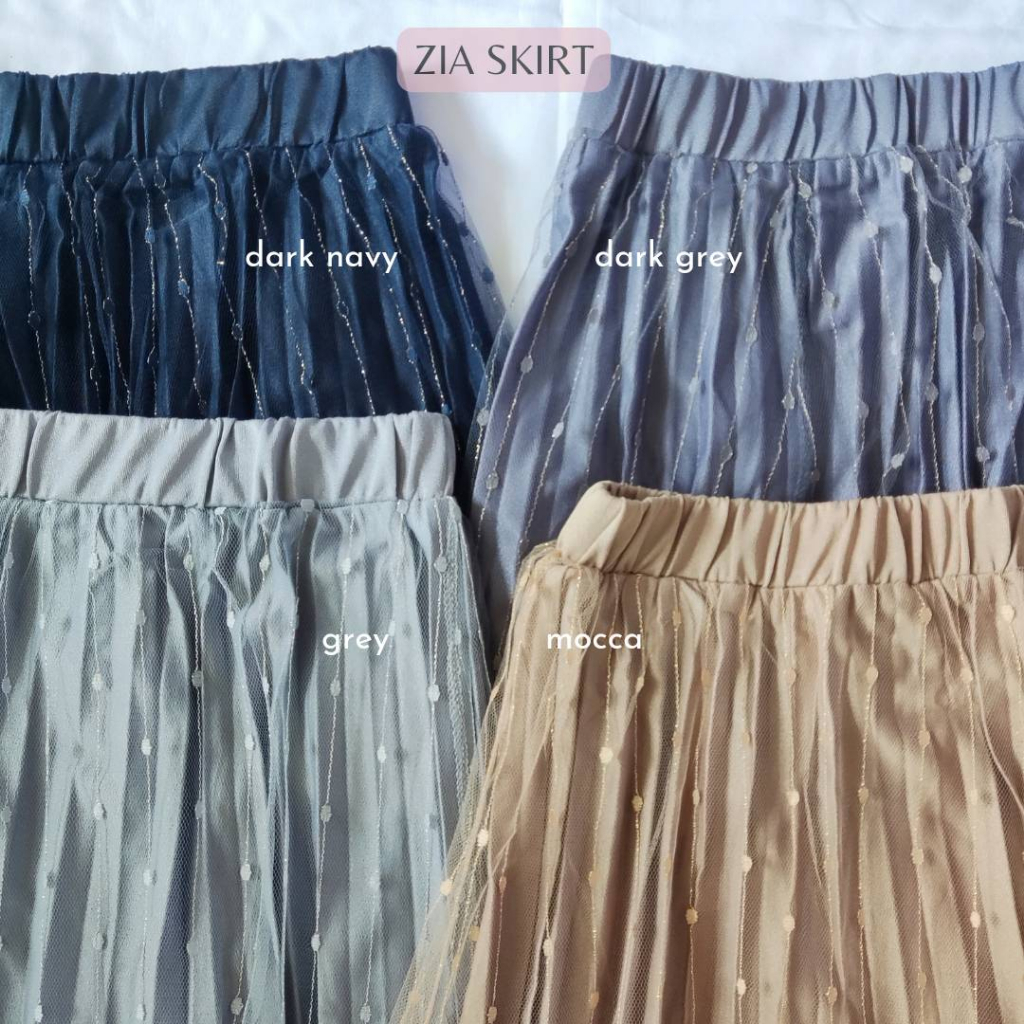 ROK TILE PANJANG PREMIUM / ROK TUTU ELEGAN UNTUK FORMAL DAN CASUAL - CILA ZIA SKIRT DEEWIDIY