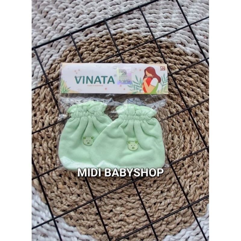 1 Set Sarung tangan dan kaki bayi motif boneka murah