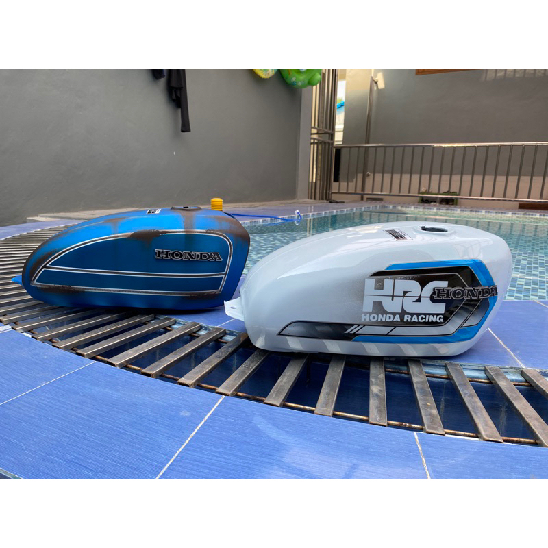 TENGKI CB PRES GALVANIS TANGKI CB 125 CAT ORIGINAL MODEL BAHAN TEBAL GAS TANK HONDA CB TENGKI CB125 