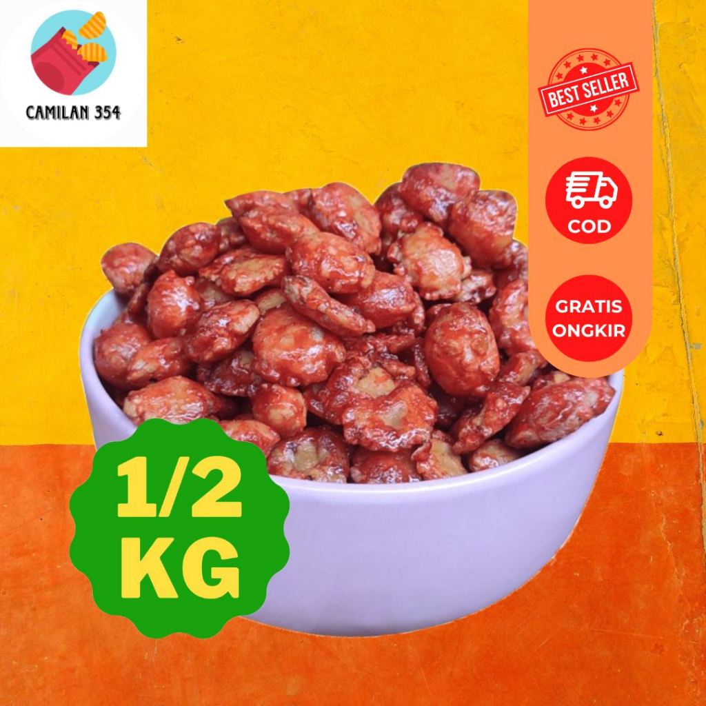 

[500GRAM] Emping Melinjo Pedas - 1/2KG / Belinjo Blinjo Klethuk Kletuk Kembung Balado