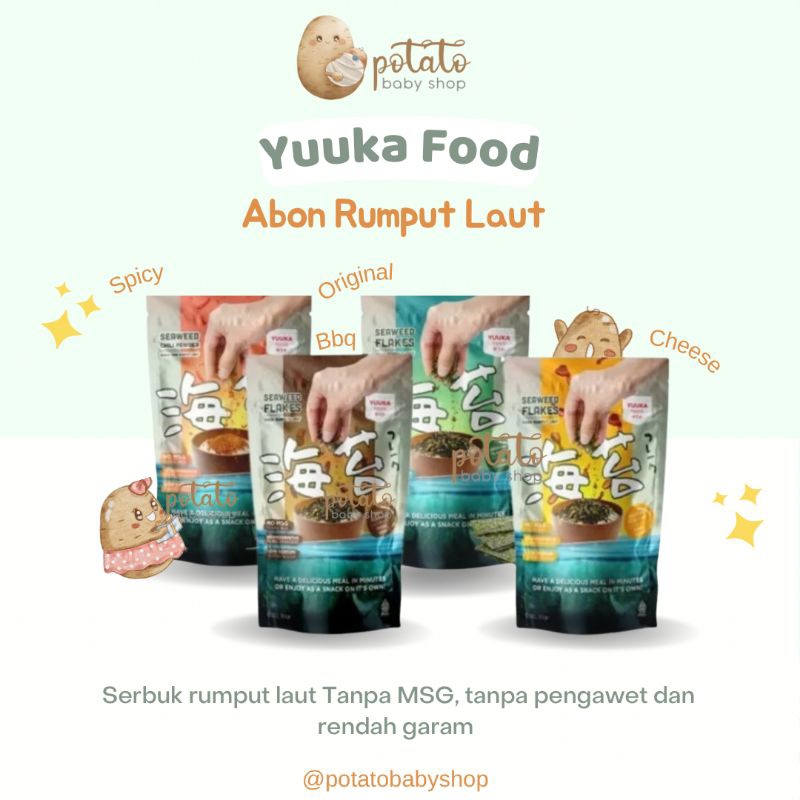 Yuuka Food Seaweed Flakes - Abon Rumput Laut tabur non msg