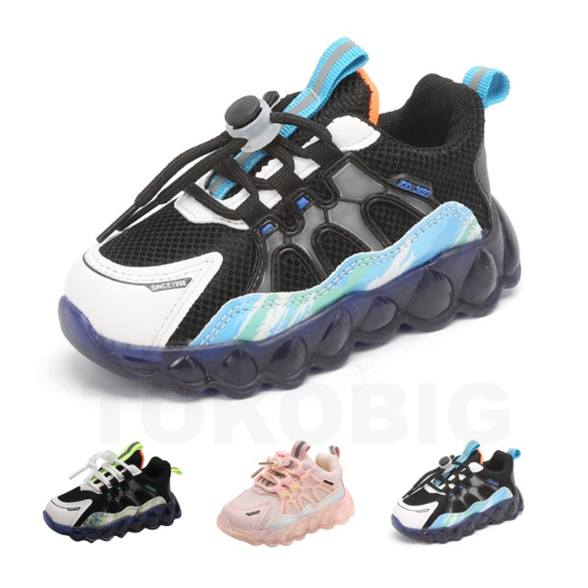 Zoobby LED Sepatu Anak Sport Sneaker Anak Size 21-30 Usia 1-5 Tahun