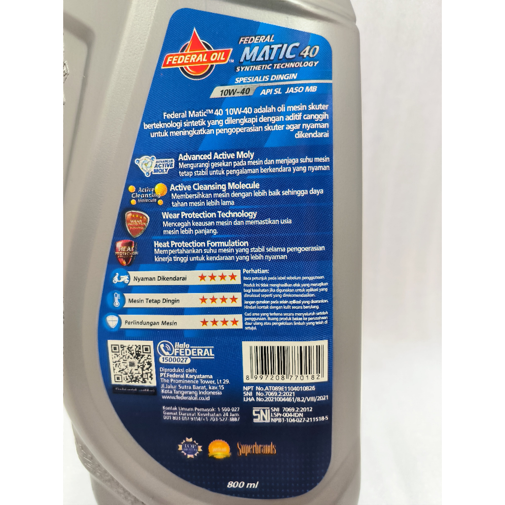 OLI Federal matic 40 Ecomaxx api SL - Jaso MB.. 800 ml