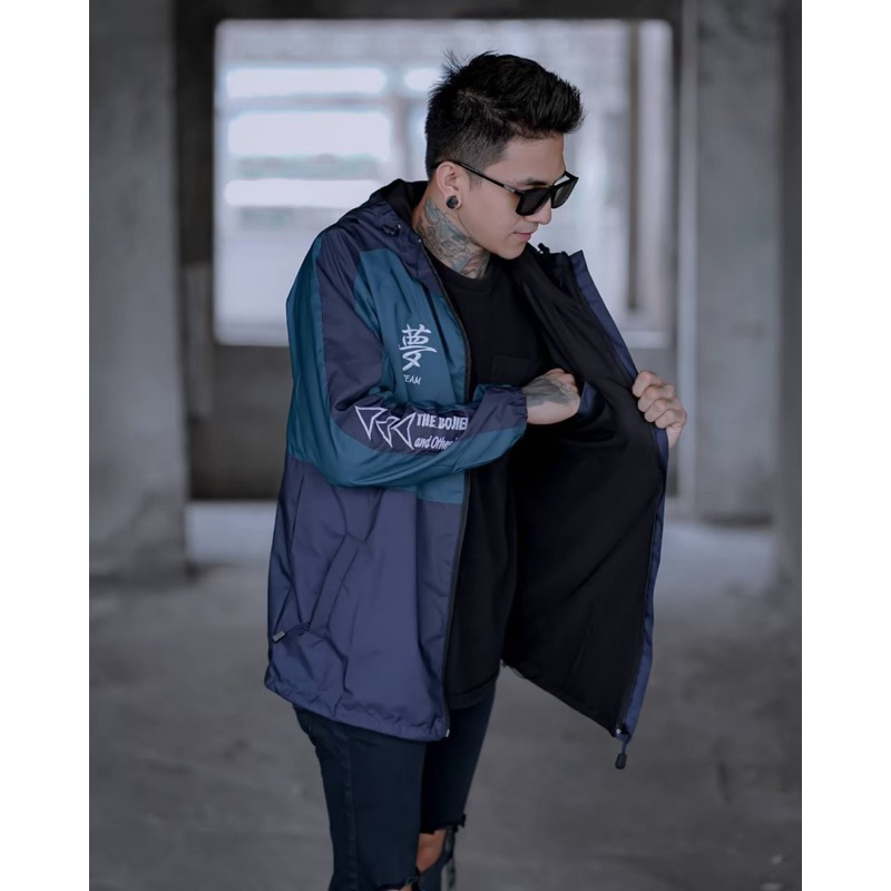 The Bojiel OD DREAM - Jaket Casual Navy Petro Jaket Parasut Pria Jaket Outdoor