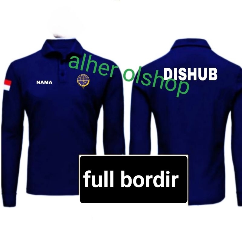 Lengan panjang kaos dishub baju dishub seragam dishub kaos kerah dishub baju kerah dishub polo shirt