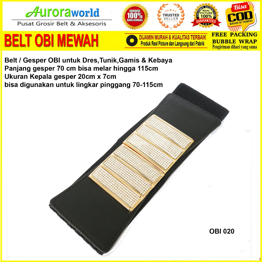 Auroraworld - PAKET MEWAH PAKET USAHA HEMAT 3PCS GESPER IKAT PINGGANG ELASTIS BELT WANITAFASHION FREE Bonus Spesial