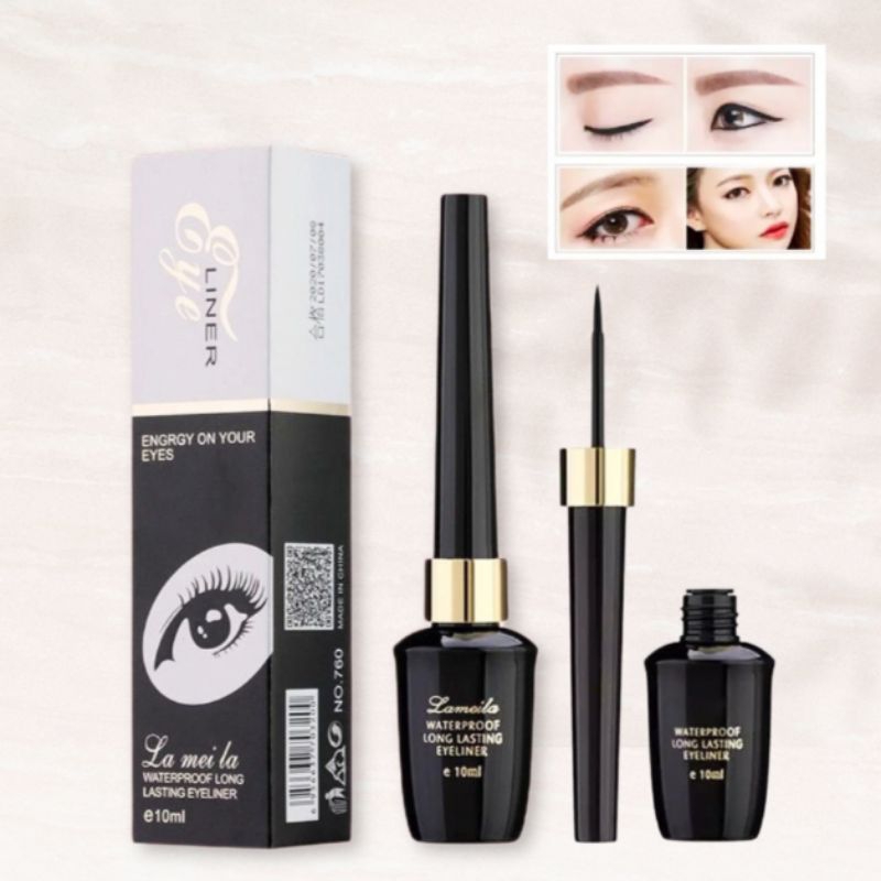 Lameila Eyeliner Cair Anti Air Keringat Hitam Waterproof Tahan Lama Cepat Kering 760