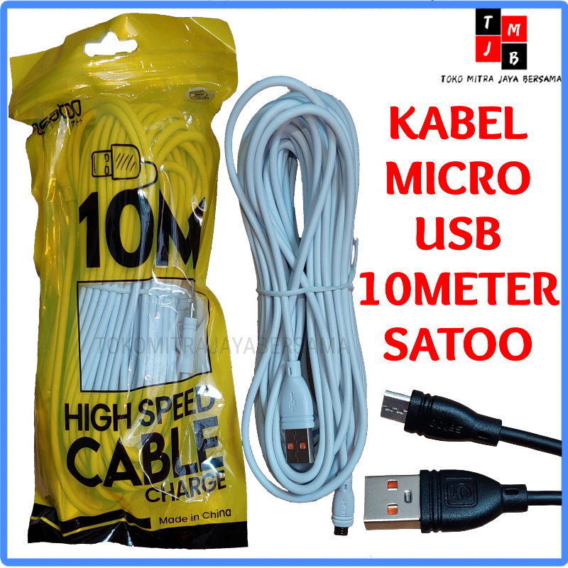 KABEL MICRO USB PANJANG 10METER 5METER 3METER MIKRO USB 10 METER 5 METER 3 METERSATOO 10M 5M 3M