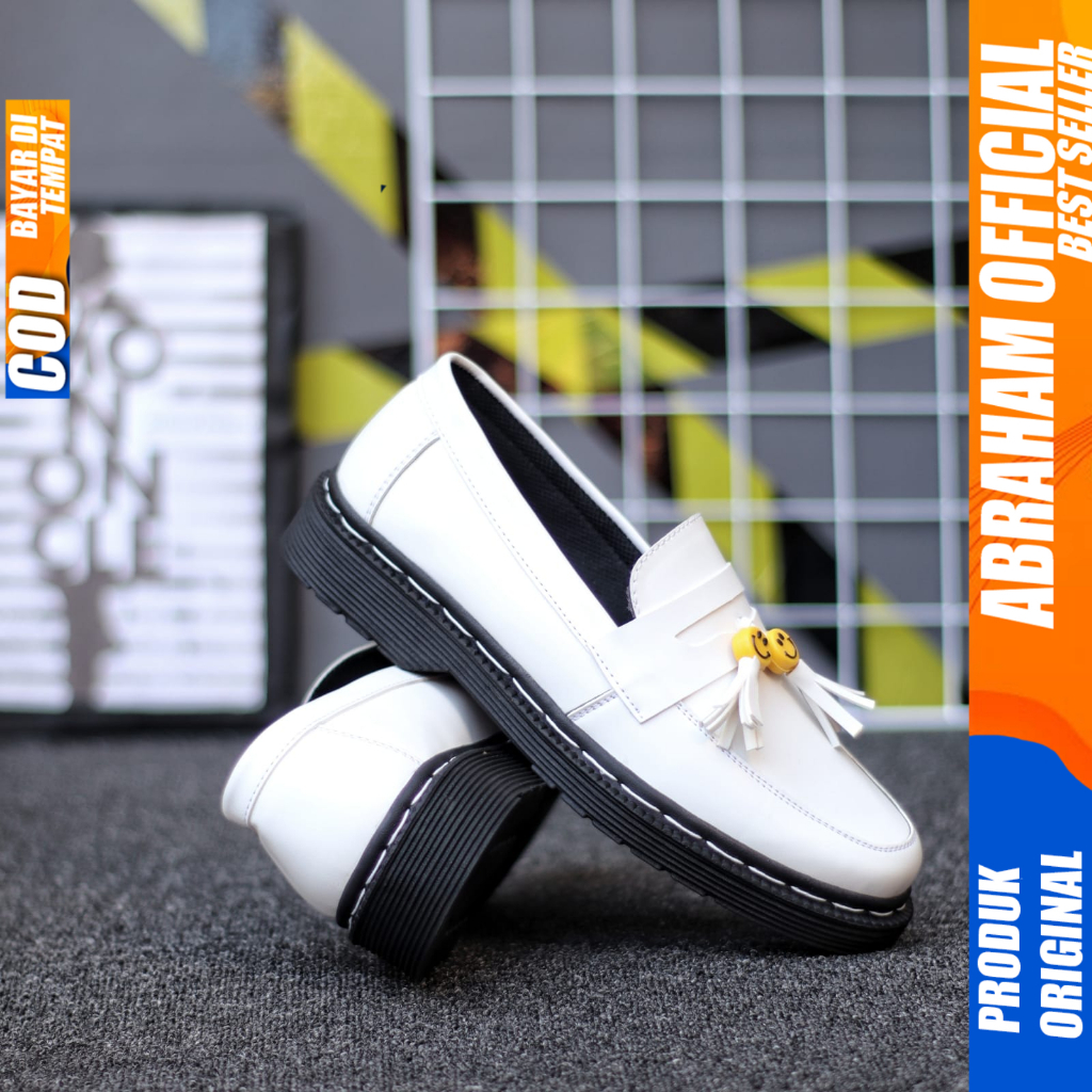 Sepatu Loafers Docmart Formal Pantofel Kerja Pria Abraham